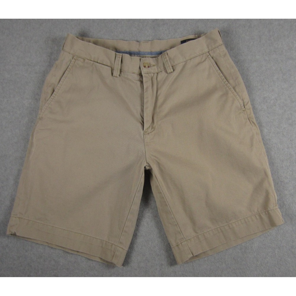 Polo Ralph Lauren Shorts Mens 30 Beige Classic Fit Chino Flat Front 9" Inseam‎